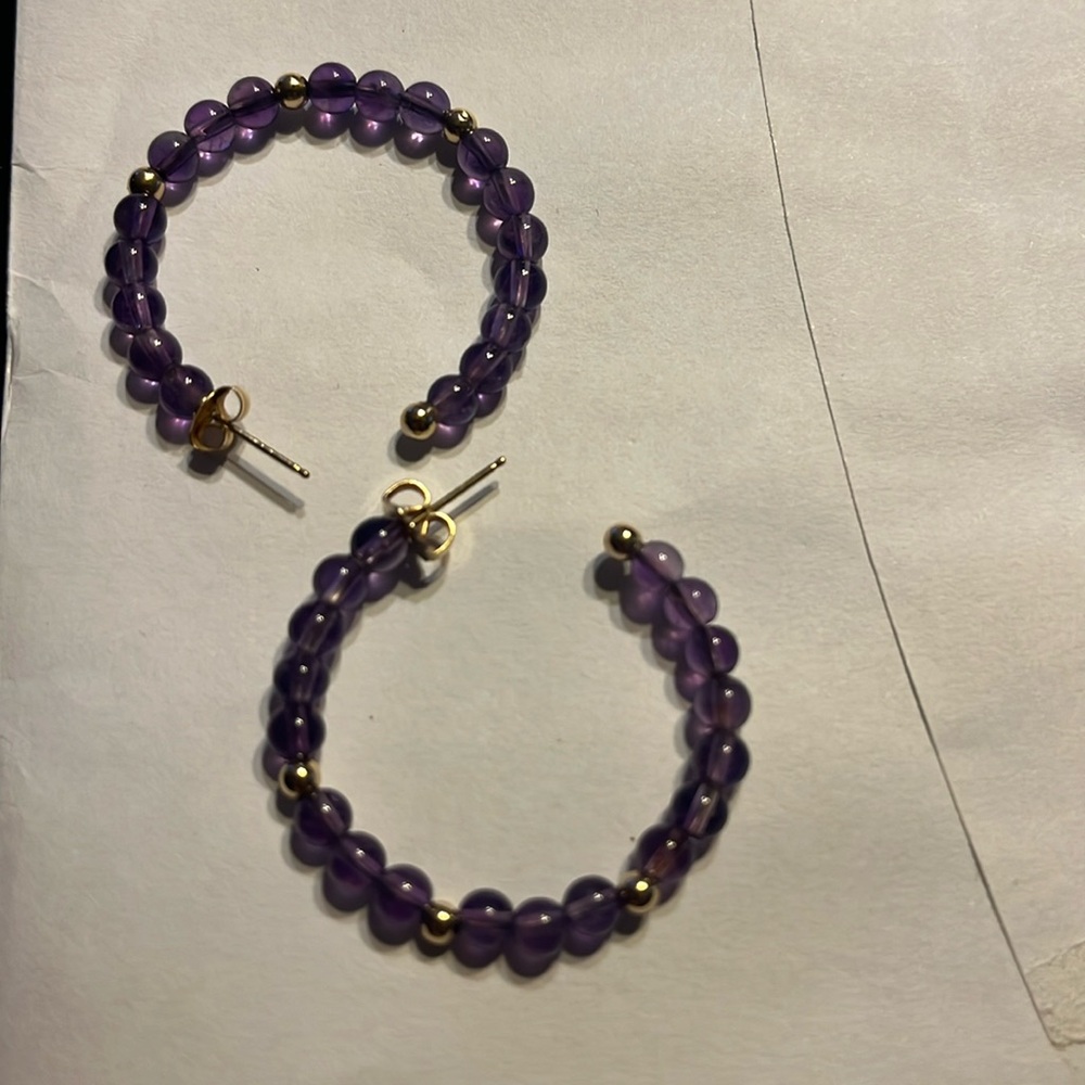 Real 14k gold with Amethyst,,,,special made ..